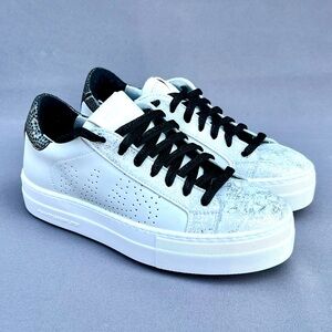 P448 White and Black Sneakers